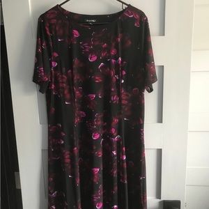 Dressbarn Black Floral Dress, Size XL.
